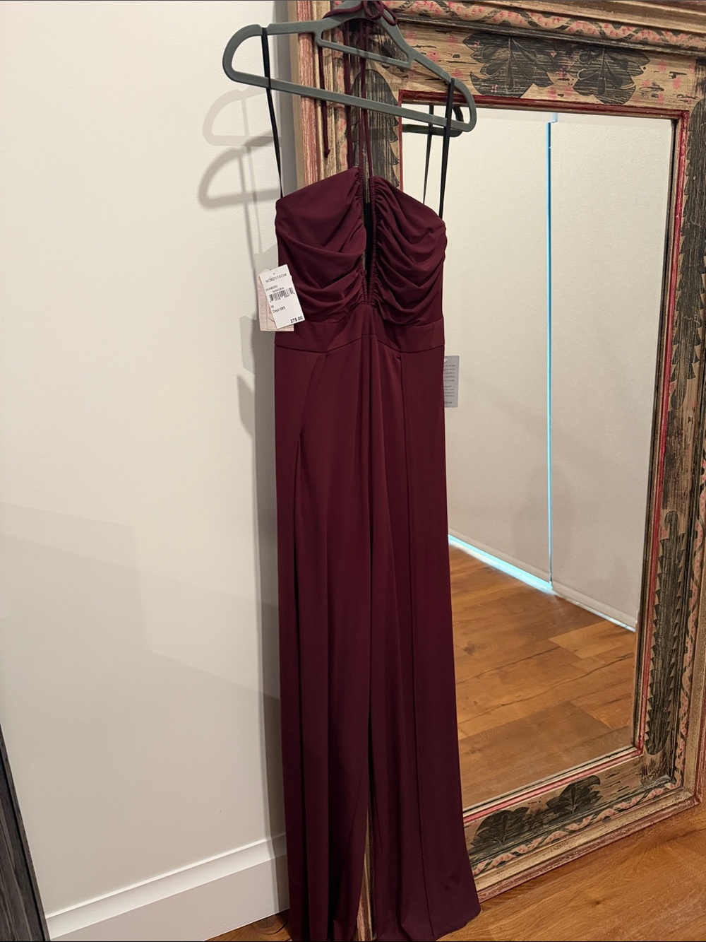 NWT Halter Rouched Wide Leg Jumpsuit